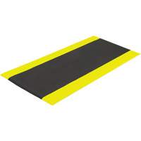 Airsoft Anti-Fatigue Mat, Pebbled, 3' x 5' x 3/8", Black/Yellow, PVC Sponge Haskins Industrial Inc.