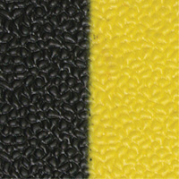 Airsoft Anti-Fatigue Mat, Pebbled, 3' x 5' x 3/8", Black/Yellow, PVC Sponge Haskins Industrial Inc.