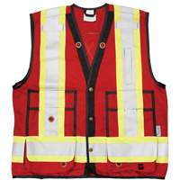 Open Road&reg; Surveyor Vest, Red, Large, Polyester Haskins Industrial Inc.