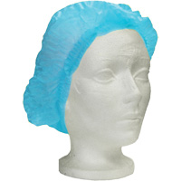 Ronco Care Pleated Bouffant Cap, Polypropylene, 24", Blue Haskins Industrial Inc.