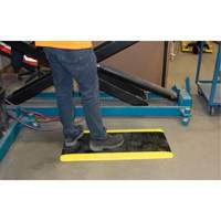 Anti-Fatigue Matting, Diamond, 1-2/3' x 3-1/4' x 3/4", Black/Yellow, Polyurethane Haskins Industrial Inc.