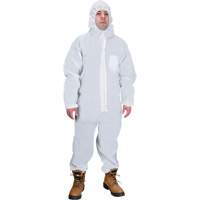Hooded Coveralls, 4X-Large, White, SMS Haskins Industrial Inc.