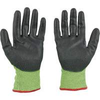 High Visibility Dipped Gloves, Size Small, 15 Gauge, Polyurethane Coated, Polyethylene Shell, ASTM ANSI Level A5 Haskins Industrial Inc.