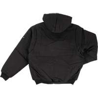 Blouson d'aviateur en toile lourde avec capuchon, Hommes, Petit, Noir Haskins Industrial Inc.