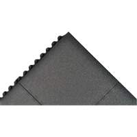 Cushion-Ease&reg; Interlocking Anti-Fatigue Mat, Pebbled, 3' x 3' x 3/4", Black, Natural Rubber Haskins Industrial Inc.