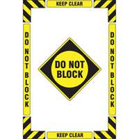 "Keep Clear Do Not Block" Floor Marking Kit, Adhesive, English with Pictogram Haskins Industrial Inc.