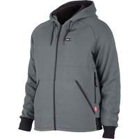 Chandail &agrave; capuchon chauffant M12 complet, Hommes, 2T-Grand, Gris, Polyester Haskins Industrial Inc.