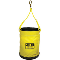 Vinyl Coated Collapsible Bucket, 11" L x 11" W x 16" H, Nylon, Black/Yellow Haskins Industrial Inc.