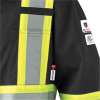 7702BK FR-Tech&reg; 88/12 FR Arc Rated Coveralls, Size 36, Black, 9.7 cal/cm² Haskins Industrial Inc.