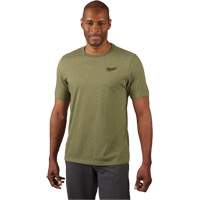 Hybrid Work Tee Shirt, Men's, Small, Green Haskins Industrial Inc.
