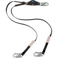 Anti-Corrosion Energy Absorbing Lanyard, 6', Snap Hook Center, Snap Hook Leg Ends, Polyester Haskins Industrial Inc.