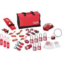 Premier Lockout Kit with Zenex Thermoplastic Locks, Electrical/Valve Kit, 34 Components Haskins Industrial Inc.