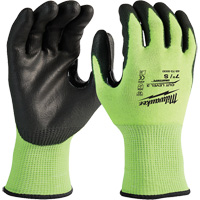 High-Visibility Cut-Resistant Gloves, Size Small, 15 Gauge, Nitrile/Polyurethane Coated, Polyethylene Shell, ANSI/ISEA 105 Level 3 Haskins Industrial Inc.