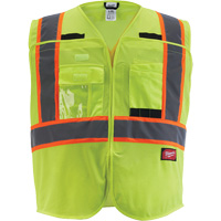 Veste de s&eacute;curit&eacute; pour signaleur, Jaune lime haute visibilit&eacute;, Moyen/Petit Haskins Industrial Inc.