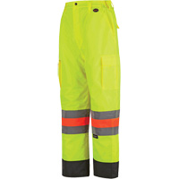 6041 Quebec Winter Traffic Control Pants, Polyester, X-Small, High Visibility Lime-Yellow Haskins Industrial Inc.
