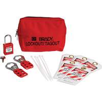 Lockout Tagout Kit with Nylon Safety Padlock in Pouch, Electrical Kit, 14 Components Haskins Industrial Inc.