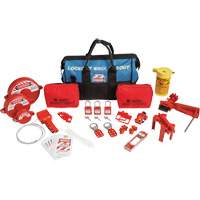 Lockout Tagout Kit with Nylon Safety Lockout Padlocks in Duffel Bag, Electrical/Valve Kit, 31 Components Haskins Industrial Inc.