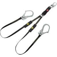 V-Series Welding Energy Absorbing Lanyard, 6', Rebar Hook Center, Snap Hook Leg Ends, Kevlar&reg;/Metal/Nylon Haskins Industrial Inc.