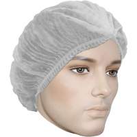Cova-Cap Pleated Bouffant Cap, Polypropylene, 21", White Haskins Industrial Inc.