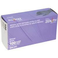 Gants jetables de calibre m&eacute;dical, Moyen, Nitrile, 6 mils, Sans poudre, Noir, Classe 2 Haskins Industrial Inc.