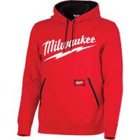 Chandail &agrave; capuchon de poids moyen avec logo Milwaukee, Hommes, Petit, Rouge Haskins Industrial Inc.