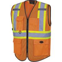 6960 Front Mesh Safety Vest, High Visibility Orange, Medium, Polyester Haskins Industrial Inc.