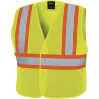 598P Tear-Away Mesh Safety Vest, High Visibility Lime-Yellow, Medium/Small, Polyester Haskins Industrial Inc.