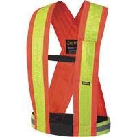 5593 Safety Sash, High Visibility Orange, Yellow Reflective Colour, One Size Haskins Industrial Inc.
