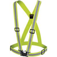5497 Safety Sash, High Visibility Lime-Yellow, Silver Reflective Colour, One Size Haskins Industrial Inc.