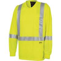 6905A Ultra-Cool Ultra-Breathable Long-Sleeved Safety Shirt, X-Small, High Visibility Lime-Yellow Haskins Industrial Inc.