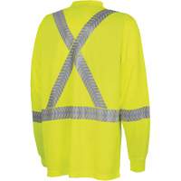 6905A Ultra-Cool Ultra-Breathable Long-Sleeved Safety Shirt, X-Small, High Visibility Lime-Yellow Haskins Industrial Inc.