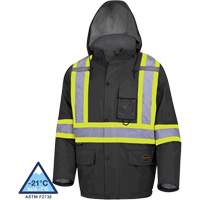 5031BK Waterproof Quilted Safety Parka, Black, Small Haskins Industrial Inc.