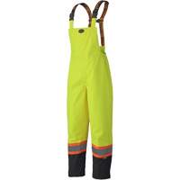 5405 300D Trilobal Ripstop Waterproof Bib Pants, Polyester, X-Small, High Visibility Lime-Yellow Haskins Industrial Inc.