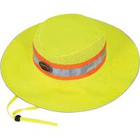 279 Chapeau de garde forestier avec sangle, Jaune lime haute visibilit&eacute;, Polyester Haskins Industrial Inc.