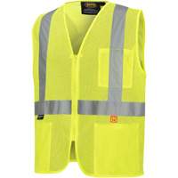 6944 FR Safety Vest, High Visibility Lime-Yellow, Small, Polyester Haskins Industrial Inc.