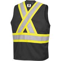 7729 FR-Tech&reg; Flame-Resistant Arc Safety Vest, Small, Black, 10 cal/cm² Haskins Industrial Inc.