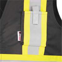 7729 FR-Tech&reg; Flame-Resistant Arc Safety Vest, Small, Black, 10 cal/cm² Haskins Industrial Inc.