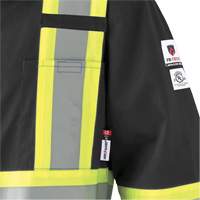 7702BKT FR-Tech&reg; Arc-Rated Coverall, Size 40 (Tall), Black, 10 cal/cm² Haskins Industrial Inc.