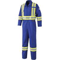 7706 FR-Tech&reg; Flame-Resistant Coverall with Leg Zippers, Size 36, Royal Blue, 9.7 cal/cm² Haskins Industrial Inc.