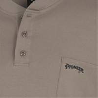 331 Chandail Henley en tricot interlock ignifuge, Petit, Beige Haskins Industrial Inc.
