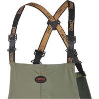 D7020 Dry King&reg; Stretch Bib Pants, X-Small, Polyurethane, Green Haskins Industrial Inc.