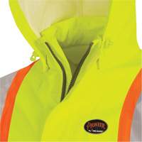 5881 Manteau de pluie ignifuge et protection contre les &eacute;clats d'arc &eacute;lectrique, T-petit, Jaune haute visibilit&eacute;, 10 cal/cm² Haskins Industrial Inc.