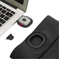 5678 Tuque en tricot avec lampe frontale &agrave; DEL, Doublure en Molleton, Taille unique, Noir Haskins Industrial Inc.