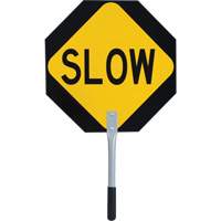 456 Traffic Stop/Slow Paddle, 18" x 18", Corrugated Plastic, English Haskins Industrial Inc.