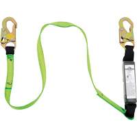 SA-5400-6 Shock Absorbing Lanyard, 6', Snap Hook Center, Snap Hook Leg Ends, Polyester Haskins Industrial Inc.