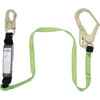 SA-5402-4 Shock Absorbing Lanyard, 4', Rebar Hook Center, Snap Hook Leg Ends, Polyester Haskins Industrial Inc.