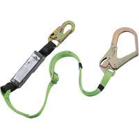 SA-5402-6A Shock Absorbing Lanyard, 6', Rebar Hook Center, Snap Hook Leg Ends, Polyester Haskins Industrial Inc.