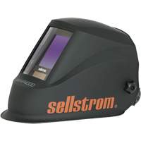 WHP4000 Casque de soudage ADF de la s&eacute;rie Premium avec technologie de lentilles bleues extra larges, 3,94" lo x 3,28" la Champ de vision, Noir/Orange Haskins Industrial Inc.