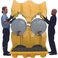 Syst&egrave;me de confinement Ultra-Drum sans drain pour 4 barils, 53" lo x 53" la x 77,8" ha, 3000 gal. US Capacit&eacute; Haskins Industrial Inc.