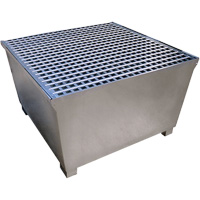 Steel Ultra-IBC Spill Pallet&reg;, 370 US gal. Spill Capacity, 57.6" x 34.7" x 56.9" Haskins Industrial Inc.